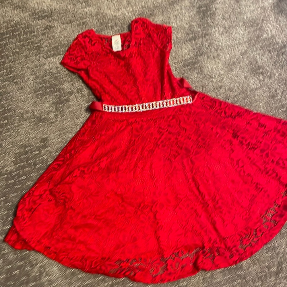 Red holiday dress girls
